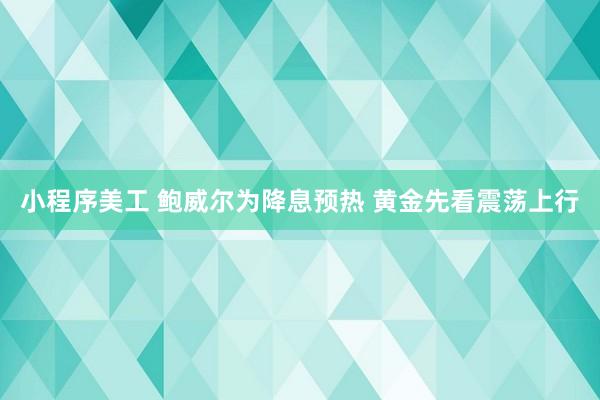 小程序美工 鲍威尔为降息预热 黄金先看震荡上行